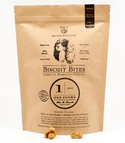 Ollie B. Biscuit Bites: Sensitive Digestion Formula Dog Treats, Honey-Ginger Flavor (One Pound)